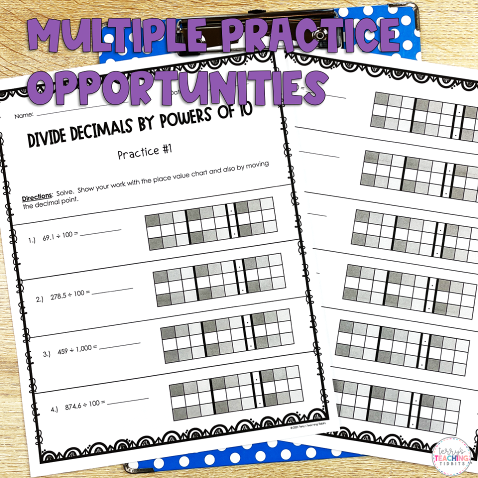 Multiply and Divide by Powers of 10 - NEW Georgia Math Standards - 5th ...