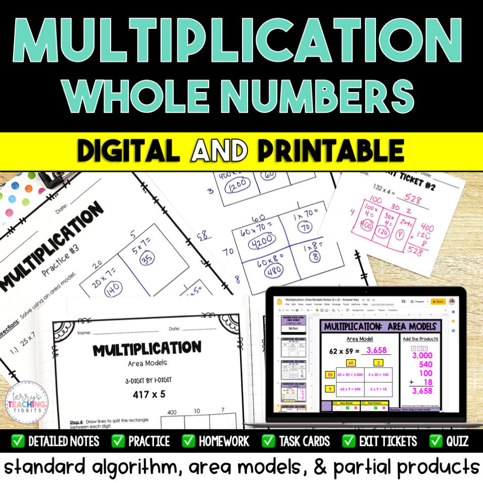 Multiplication Resource Bundle - Digital & Printable – Terry's Teaching ...