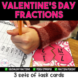 Valentine's Day Fractions Task Cards