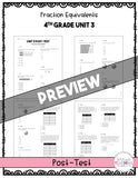 Fraction Equivalents Printable Test Pack {4th Grade Unit 3}