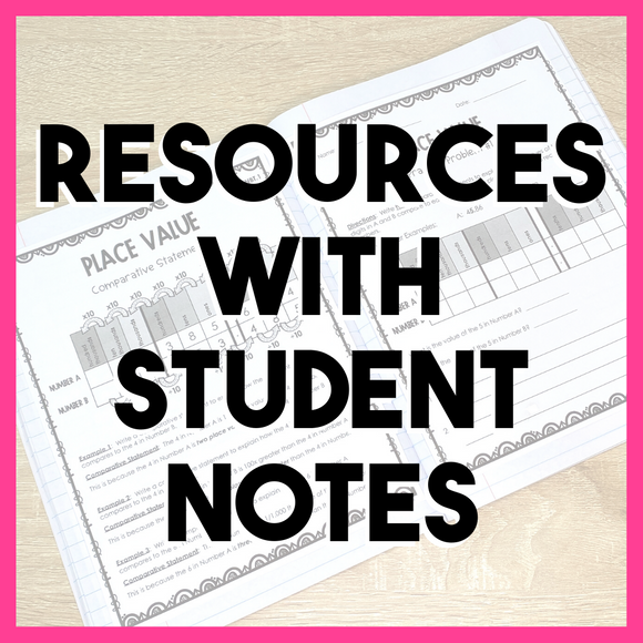 Resources with Student Notes