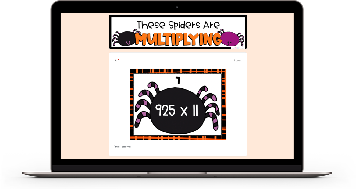 Multiplication Spider Pattern Spider Multiplication Task Cards Freebie {Digital and Printable ...