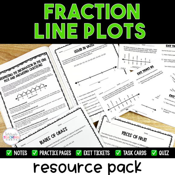 Fraction Line Plot Pack - Printable