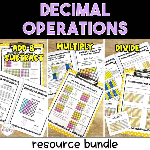Decimal Operations Resource Bundle - Printable