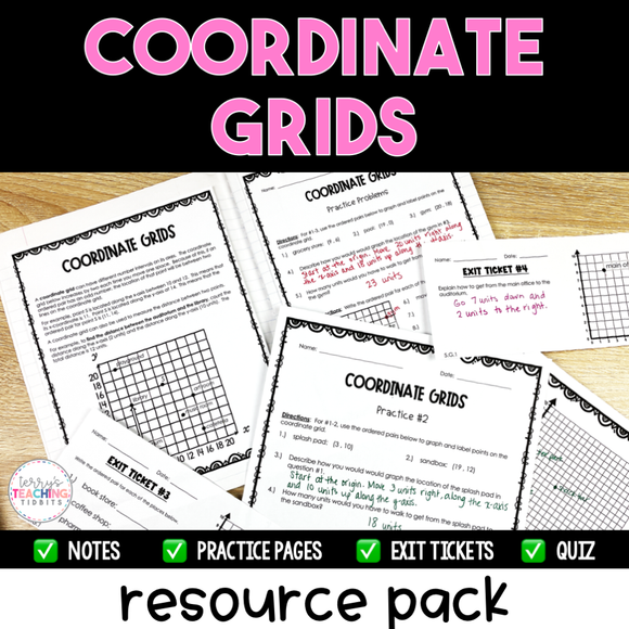 Coordinate Grids Resource Pack - Printable