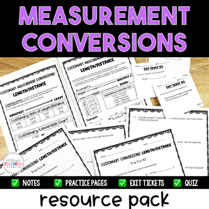 Measurement Conversions Resource Pack - Printable