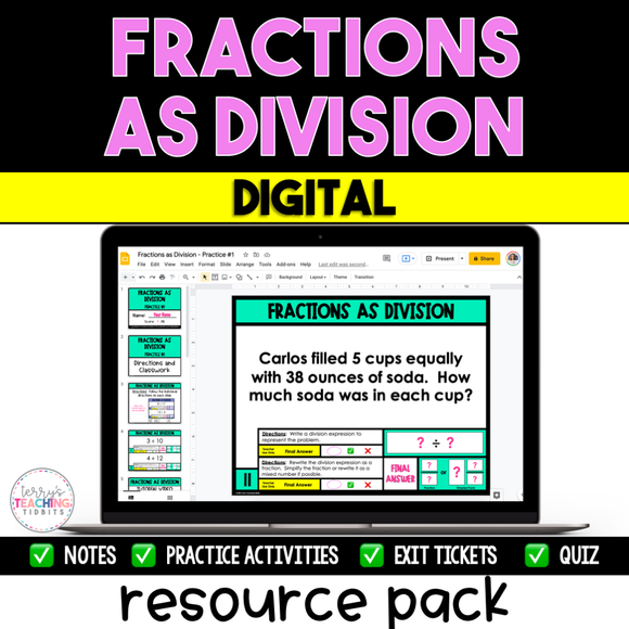 Fractions as Division Resource Pack {Digital}