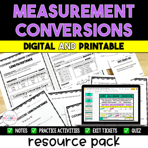 Measurement Conversions Resource Bundle - Digital & Printable