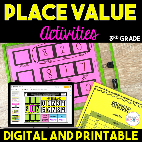3rd Grade Place Value Activities Bundle - Digital & Printable