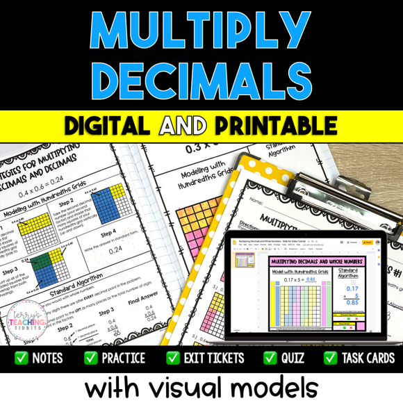 Multiply Decimals - Digital & Printable
