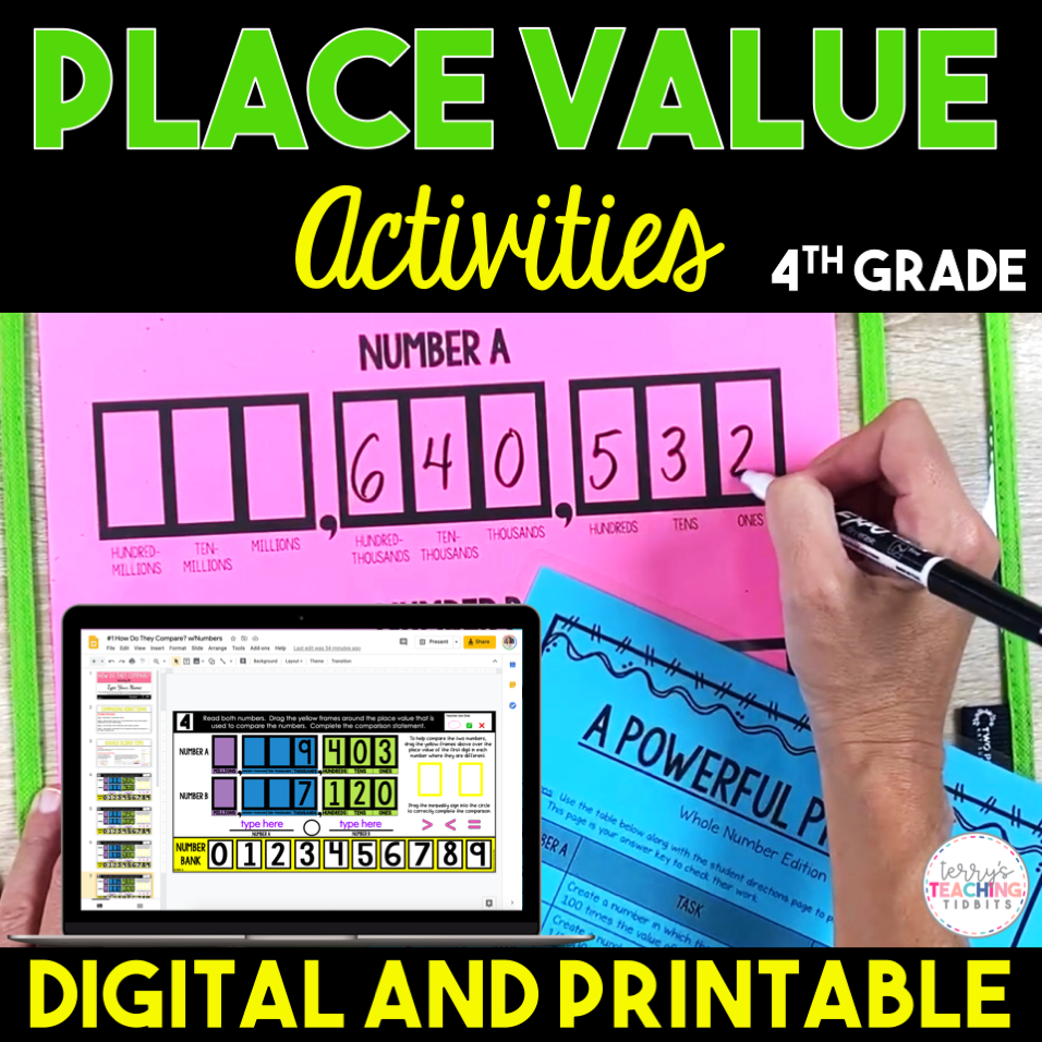 Place Value Charts and Activities – Terry's Teaching Tidbits
