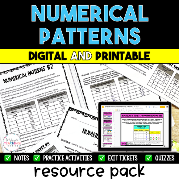 Numerical Patterns Resource Bundle - Digital & Printable
