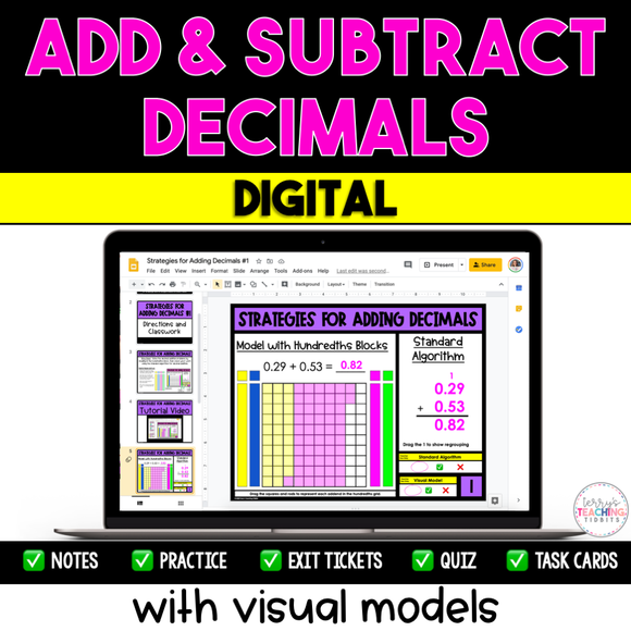 Add and Subtract Decimals - Digital