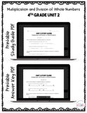 Multiplication & Division of Whole Numbers Digital Test Pack {4th Grade Unit 2}