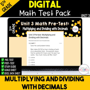 Multiplying and Dividing with Decimals Test (Digital)