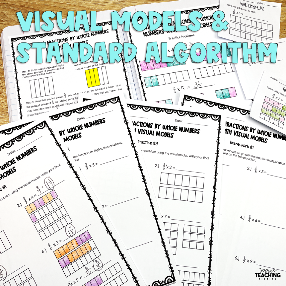 Multiply Fractions Digital & Printable Resource Pack - Visual Models I ...