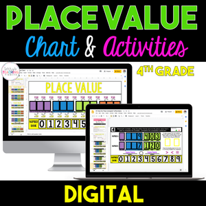 4th Grade Place Value Chart & Activities Bundle - Digital