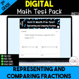 Representing and Comparing Fractions Digital Math Test Pack {3rd Grade Unit 5}