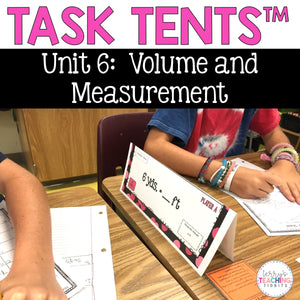 Task Tents™ - Volume and Measurement {5th Grade Unit 6}