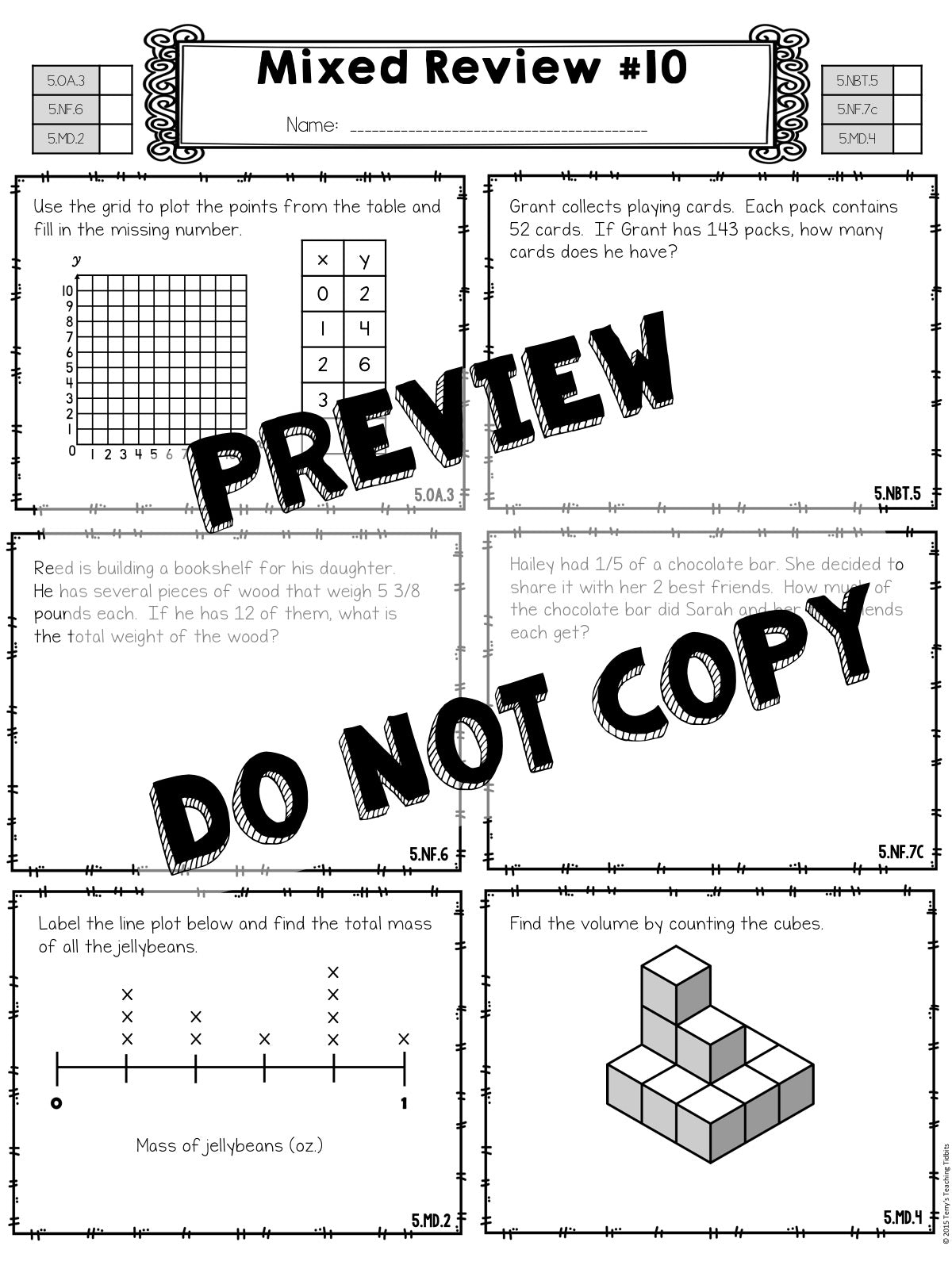 5th Grade Math Test Printable Mathematical Problem Solving Worksheets