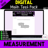 Measurement Digital Math Test Pack {4th Grade Unit 7}