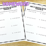 Order of Operations with Grouping Symbols Resource Pack - Printable
