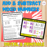 5th Grade Fractions Bundle - Add, Subtract, Multiply, & Divide - Digital & Printable