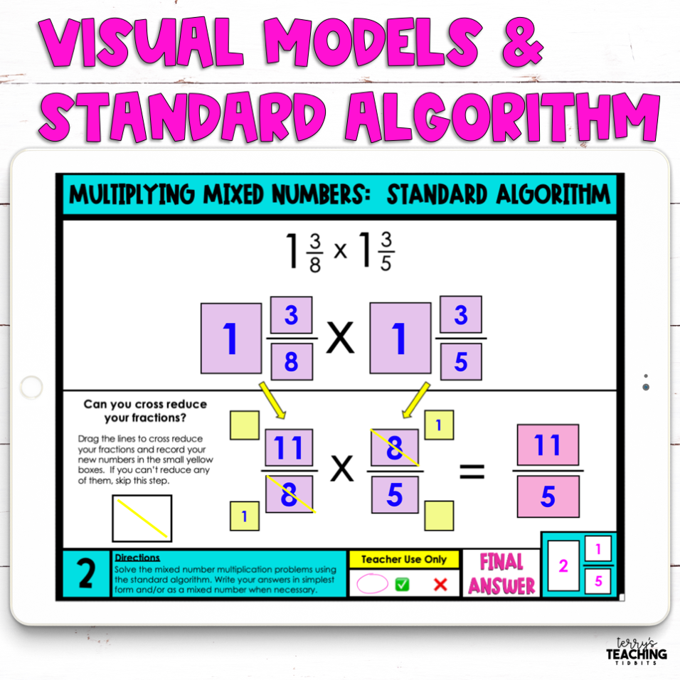Multiply Fractions Digital Resource Pack - Visual Models Included ...
