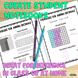 Add and Subtract Decimals - Printable