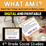 What Am I? Important Things/Events in History - 4th Grade {Digital & Printable}