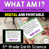 What Am I? Important Things in Earth Science Game {Digital and Printable} - 5th