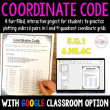 Coordinate Code:  A Fun Project for 1 and 4 Quadrant Coordinate Grids