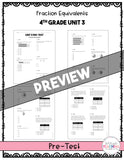 Fraction Equivalents Printable Test Pack {4th Grade Unit 3}