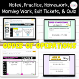 Order of Operations with Grouping Symbols Resource Pack - Digital