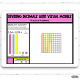 Dividing Decimals - Visual Models Included - Digital & Printable
