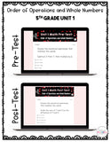 Order of Operations & Whole Numbers Digital Assessment Bundle - 5th Math Unit 1