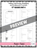 5th Grade Unit 4 Math Test Pack {Paper}