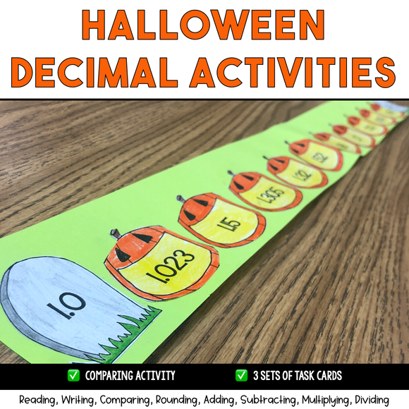 Halloween Decimal Activities {Printable}