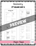 Geometry Printable Test Pack {3rd Grade Unit 4}