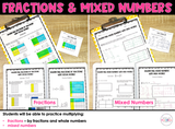 Multiply Fractions Digital & Printable Resource Pack - Visual Models Included