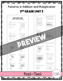 Patterns in Addition and Multiplication Printable Test Pack {3rd Grade Unit 3}