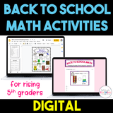 Digital Back to School Math Activities {5th Grade}