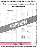 Representing and Comparing Fractions Printable Test Pack {3rd Grade Unit 5}