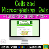 Life Science: Cells and Microorganisms Differentiated Quiz {Digital}
