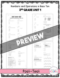 Numbers and Operations in Base Ten Printable Test Pack {3rd Grade Unit 1}