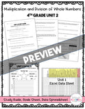 Multiplication and Division of Whole Numbers Printable Test Pack {4th Grade Unit 2}
