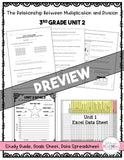 The Relationship B/t Multiplication & Division Printable Test Pack {3rd Grade Unit 2}