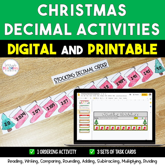 Christmas Decimal Activities {Digital & Printable}