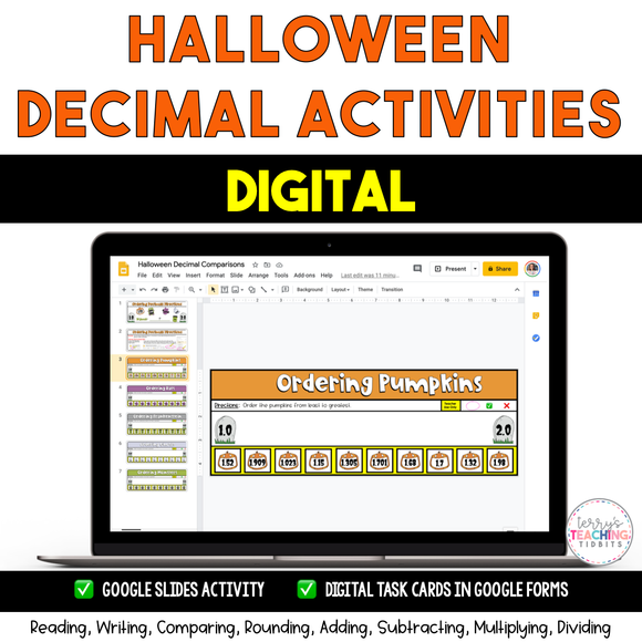 Halloween Decimal Activities {Digital}