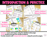 5th Grade Fractions Bundle - Add, Subtract, Multiply, & Divide - Printable